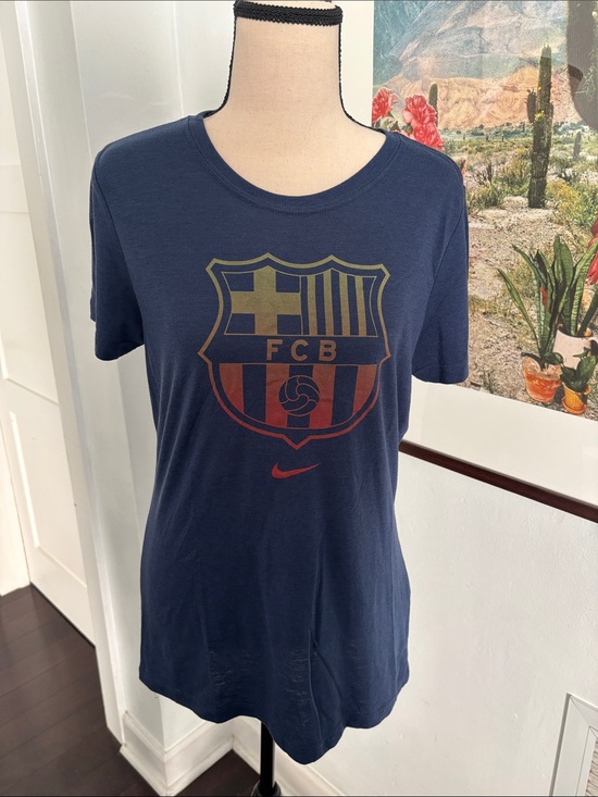 Nike Tops - Nike Navy Blue FC Barcelona Crest Tee